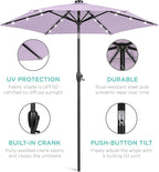 Best Choice Products 7.5ft Outdoor Solar Market Table Patio Umbrella - Image 5