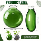 4 Pcs Stained Glass Hanging Vases Hanging Glass Planters Small Plant Terrarium - Image 2
