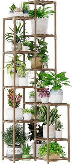 Bamworld 72" Tall Plant Shelf Indoor Outdoor Corner Plant Stand Large Plant - Image 7