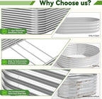 2 Pack Tall 6x3FT Corrugated Galvanized Steel Raised Garden Bed Outdoor - Image 3