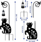 Solar Cat Lantern Garden Stakes - Image 2