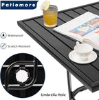 Patio Bar Table, Outdoor Bar Height Bistro Table - Image 5