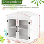 Outdoor Library Outdoor Book Box Storage Small Wooden Cabinet Little Literature - Image 2