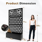 Metal Raised Garden Bed with Trellis & Privacy Screen, Modern Planter with - Image 6
