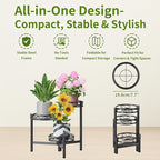 3-Tier Plant Stand Outdoor, Metal Plant Stand - Image 5