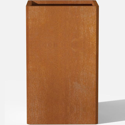 28 Inch Co rten Steel Planter-Modern Square Metal Outdoor Planters by GradenHomeD%C3%A9corProducts