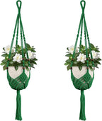 USLAI Macrame Plant Hanger Indoor Outdoor, Fits 3 to 6.5 inch Pots, Hanging by USLAI