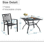 PHI VILLA 5 Pieces Outdoor Dining Set - Image 9
