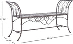 Safavieh PAT5016B Outdoor Collection Adina Rustic Brown Wrought Iron 51-inch - Image 3