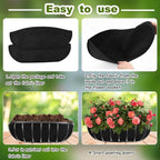 2PCS 36Inch Upgraded Planter Basket Liners Fabric Window Box Liners Felt Trough - Image 5
