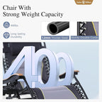 Sophia & William Oversized XXL Zero Gravity Chair Padded Folding Lounge Chair - Image 4