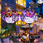Outdoor Solar Lights 2 Pack, Solar Garden Lights by Weepong
