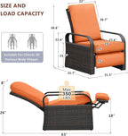 ART TO REAL Automatic Adjustable Patio Recliner Chair Relaxing Sofa Outdoor - Image 3