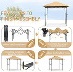 VINGLI 8x5 Pop Up Grill Gazebo BBQ Gazebo - Image 3
