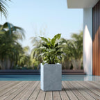 Kante 15.7" H Tall Rectangular Concrete Planters, Outdoor Indoor Lightweight - Image 7