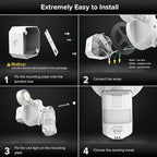 SANSI Upgraded 25W Motion Sensor Outdoor Lights 3000LM Flood Lights Outdoor - Image 7