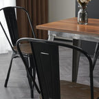 Nazhura Metal Dining Chair Farmhouse Tolix Style - Image 7