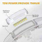 LUTEC 72W 7500LM LED Security Lights Motion Sensor Light Outdoor, 5000K Daylight - Image 6