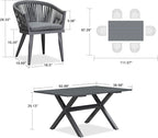 PURPLE LEAF 7 Pieces Outdoor Dining Set - Image 7
