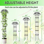 77-Inch Garden Trellis for Climbing Plants, Heavy-Duty Metal Obelisk - Image 2