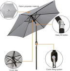 Blissun 7.5 ft Patio Umbrella, Yard Umbrella, Outdoor Market Umbrella - Image 2