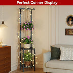 IBUYKE 67 Inch Tall Plant Stand Indoor Outdoor, 3 Tier Metal Hanging Plant Shelf - Image 5