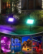 T-SUN Christmas Led Flood Light 60W, Outdoor Waterproof Color Changing Uplight - Image 8