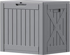 Patiowell 43 Gallon Resin Deck Box, Outdoor Storage Box by Patiowell