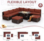 NICESOUL 10 Pieces Outdoor Patio Furniture Set - Image 4