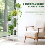TOSKING 5 Tier Tall Plant Stand Indoor Outdoor, Heavy Duty Corner Shelf - Image 7
