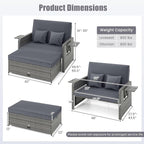 Tangkula Patio Rattan Daybed - Image 4