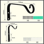 4pcs Wall Mounted Plant Hanger, Indoor/Outdoor Decorative Hook - Image 6