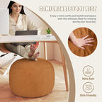 Round Stuffed Pouf Ottoman for Foot Rest, A Round Modern Foam Filled Poufs - Image 6