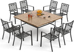 PHI VILLA 9 Pieces Outdoor Dining Set by PHIVILLAThepioneerofcomfortablehouseholdsupplies