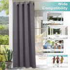 NICETOWN 2 Panels Extra Wide Outdoor Curtains - Image 6