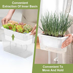Window Box Planter, 2 Pack 10 Inch Plastic Self Watering Pots - Image 5