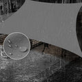SUNNY GUARD Waterproof Sun Shade Sail 9' x 10' Charcoal Rectangle UV Block by SUNNYGUARD