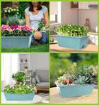 Window Box Planter, 7 Pack Plastic Vegetable Flower Planters Boxes 17 Inches - Image 7