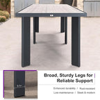 PURPLE LEAF 11 Pieces Outdoor Dining Set Patio Table and Chairs Set Aluminum - Image 4