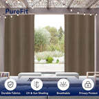 PureFit Outdoor Curtains for Patio Waterproof Weatherproof, UV Resistant - Image 3