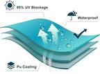 LOVE STORY Waterproof 10' x 10' x 14' Triangle Turquoise Blue Sun Shade Sail - Image 7