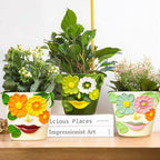 GUGUGO 8 Inch Large Flower Face Planters, Abstract Unique Head Plant Pot - Image 2