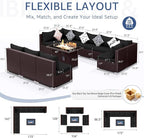 NICESOUL 11 Piece L-Shaped Outdoor Patio Furniture Set - Image 4
