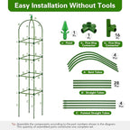 2 Pack Garden Obelisk Trellis for Climbing Plants, Tower Potted Cages Plant - Image 6