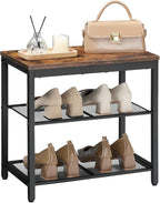 HOOBRO Shoe Bench, 3-Tier Shoe Rack, Industrial Shoe Organizer Storage Bench - Image 9