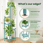 TOSKING 5 Tier Tall Plant Stand Indoor Outdoor, Heavy Duty Corner Shelf - Image 4