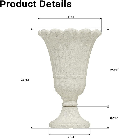 23" Tall Planters for Outdoor Plants Set of 2, Planter - Image 2