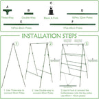 32 x 53 Inch Cucumber Trellis for Climbing Plants Outdoor A-Frame Garden - Image 4