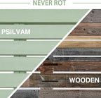 Psilvam 2-Person Outdoor Poly Lumber Patio Backless Bench, Fade-Resistant & - Image 5