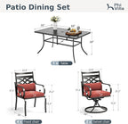 PHI VILLA 7 Pieces Outdoor Dining Set - Image 9